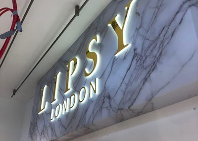 Lipsy Sign Push Through Acrylic Halo lit