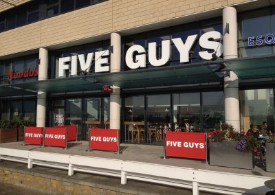 Five Guys Restaurant Letters