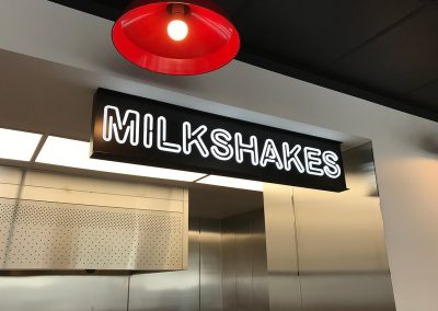 Illuminated Milkshake Sign