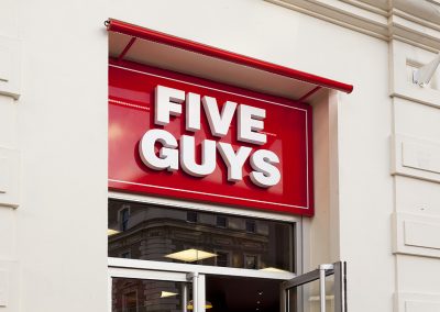 Five Guys Restaurant Externally Illuminated Sign