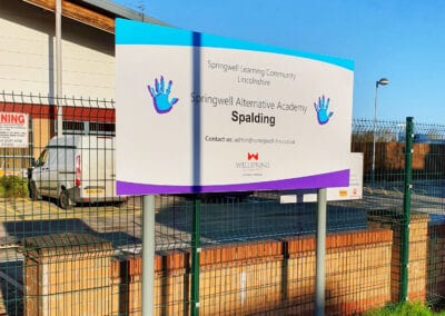 Springwell Academy Entrance Post Sign