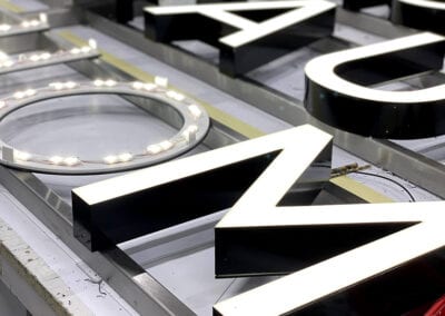 Next LED letters being assembled in our factory