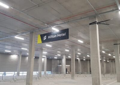 Teca Event Complex Aberdeen car park sign