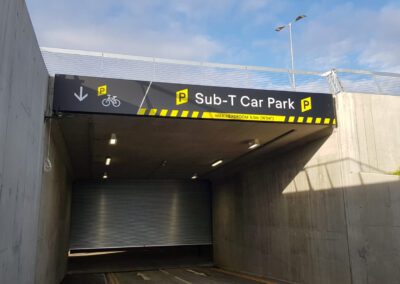 Teca Event Complex Aberdeen flex face car park sign