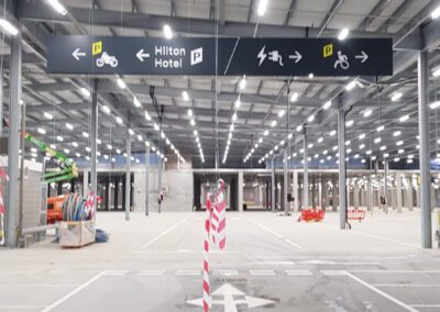 Teca Event Complex Aberdeen car park sign