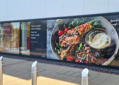 Printed vinyl window graphics at M&S store