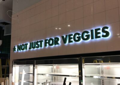 Halo Illuminated Letters Inside Pret A Manger Veggie Pret Shop