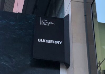 Burberry projecting sign fashion retail